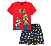 SUPER MARIO Pigiama corto da bambino Nintendo e Luigi, Rosso, 12-13 Years