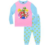 SUPER MARIO Pigiama per Ragazze Gioco Abbigliamento da Notte per Bambini Multicolore 9-10 Anni