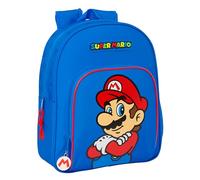 SUPER MARIO PLAY - Zaino per bambini, ideale per bambini di diverse età, comodo e versatile, qualità e resistenza, 28 x 10 x 34 cm, colore: blu/rosso
