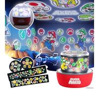 Super Mario Projection Light - Lampada proiettore Nintendo con licenza ufficiale con scene intercambiabili e illuminazione d'atmosfera, 3 modalità di illuminazione, decorazione per sala giochi |