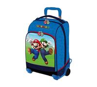Super Mario Scuola Speciale Manico Telescopico Ruote Blu Bambino
