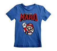 Super Mario T-shirt for Kids Mario Tshirt for Boys 100% Cotton, Blue Offic