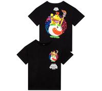 Super Mario T-Shirt, T-Shirt Bowser Jr da Ragazzo, Abbigliamento da Ragazzo per Bambini, Nero 11-12 Anni
