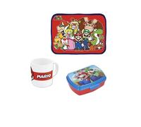 Super Mario Tazza ceramica piu Omaggio tovaglietta più porta merenda -Mug-Taza- Tazze- Caneca
