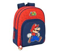 SUPER MARIO TRICK - Zaino per bambini, ideale per bambini di diverse età, comodo e versatile, qualità e resistenza, 28 x 10 x 34 cm, blu scuro/rosso, M, Casual
