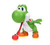 Super Mario Yum Yum Yoshi, Action Figure Interattiva 24 cm con Lingua Estensibile che Afferra la Mela, Giocattolo Jakks Pacific, Senza Batterie, per Bambini dai 3 Anni in Su