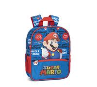 SUPER MARIO - Zainetto Bambino e Bambina Ufficiale Super Mario, Ideale per Asilo e Tempo Libero, con Spallacci Imbottiti, Retro e Fondo Termoformati, con Pratiche Chiusure a Zip, 23 x 30H x 14 cm