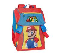 SUPER MARIO - Zaino Scuola Ufficiale Super Mario, Zaino Bambini, 2 Ampi Spazi Centrali, Tasche Frontali e Laterali, Spallacci Regolabili e Imbottiti, Schienale Imbottito, 29x41Hx13,5 cm