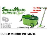 SUPER MOCIO ROTANTE SECCHIO + 2 PANNI MANICO DISPENSER SAPONE + VENDUTO