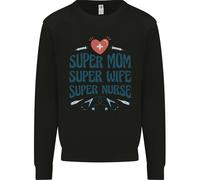 Super Mom Moglie Infermiera Regalo Per La Festa Della Mamma Uomo Felpa Maglione