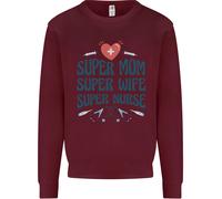 Super Mom Moglie Infermiera Regalo Per La Festa Della Mamma Uomo Felpa Maglione