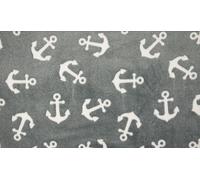 Super Morbido Tessuto In Fleece Corallo ANCHOR GRIGIO