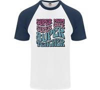 Super Mum Donna Insegnante Uomo S/S Baseball T-Shirt