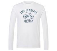 super.natural - Better Bike Bio C L/S - Maglia a manica lunga merino M bianco