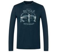 super.natural - Bike Enthusiast L/S - Maglia a manica lunga merino XXL blu