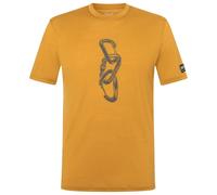 super.natural - Carabineri Tee - Maglia merino 46 - S arancione/giallo