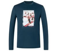 super.natural - Dachshund Party L/S - Maglia a manica lunga S blu