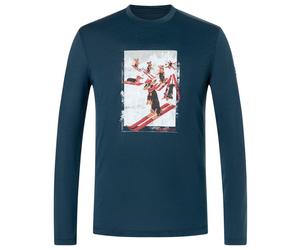 super.natural - Dachshund Party L/S - Maglia a manica lunga XL blu