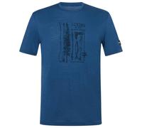 super.natural - Fishing Adventure Tee - Maglia merino L blu