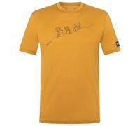 super.natural - Hiking Tee - Maglia merino 48/50 - M arancione/giallo