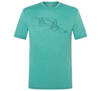 super.natural - Kanulines Tee - Maglia merino L turchese