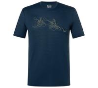 super.natural - Kanulines Tee - Maglia merino S blu