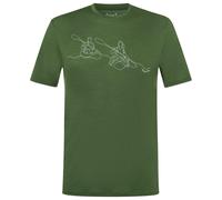 super.natural - Kanulines Tee - Maglia merino XXL olivia