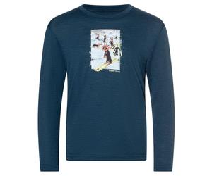 super.natural - Kid's Dachshund Party L/S - Intimo lana merinos 104 blu