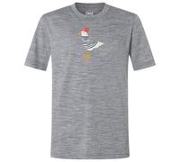 super.natural - Kid's Johnny Tee - Maglia merino 110 grigio/ various