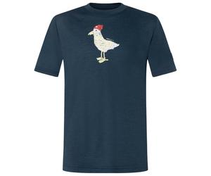 super.natural - Kid's Johnny Tee - Maglia merino 128 blu/ various