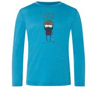 super.natural - Kid's Wood Crafti L/S - Maglia merino 128 blu