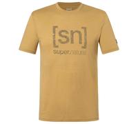 super.natural - Logo Lines Tee - Maglia merino M beige