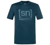 super.natural - Logo Lines Tee - Maglia merino XL blu
