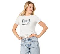 super.natural - Women's Logo SN Bandana Bio Cotton Tee - Maglia merino M bianco