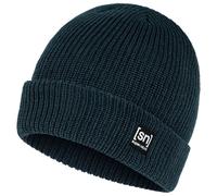 super.natural - Merino Basic Beanie - Berretto One Size blu/nero