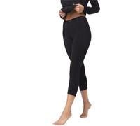 super.natural Pantaloni 3/4 in merino da donna ARCTIC 230 jet black - L