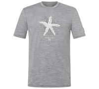 super.natural - Sea Star Tee - Maglia merino L grigio