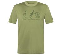 super.natural - Van Life Bio Jersey Tee - Maglia merino XXL olivia