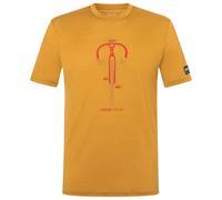 super.natural - Vintage Bike Tee - Maglia merino 56 - XXL arancione/giallo