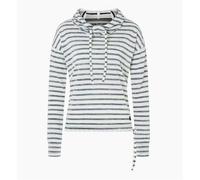 SUPER.NATURAL W FUNNEL STRIPE HOODIE Fresh White/Navy Stripe XS