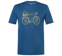 super.natural - Wander Wheel Tee - Maglia merino S blu