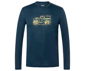 super.natural - Willi L/S - Maglia merino L blu