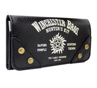Super Natural Winchester Bros Kit Cacciatori Borsa Tripla Tasca per Monete & Porta-Carte, Nero