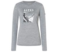 super.natural - Women's Alpes L/S - Maglia a manica lunga L grigio