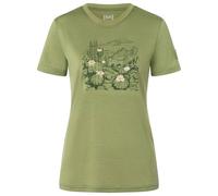 super.natural - Women's Cactus World Bio Jersey Tee - Maglia merino M sage / various