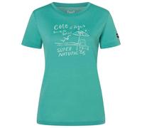 super.natural - Women's Cote D'Azur Tee - Maglia merino S verde/bianco