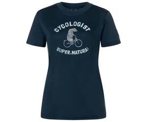 super.natural - Women's Cycologist Bio Jersey Tee - Maglia merino M blu/ mountain trail