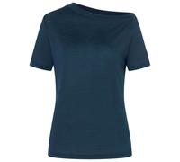super.natural - Women's Drop Shoulder Tee - Maglia merino L blu