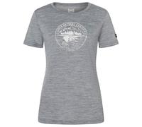super.natural - Women's Exploring Tee - Maglia merino XL grigio/bianco