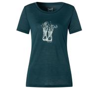 super.natural - Women's Flower Boots Tee - Maglia merino L blu